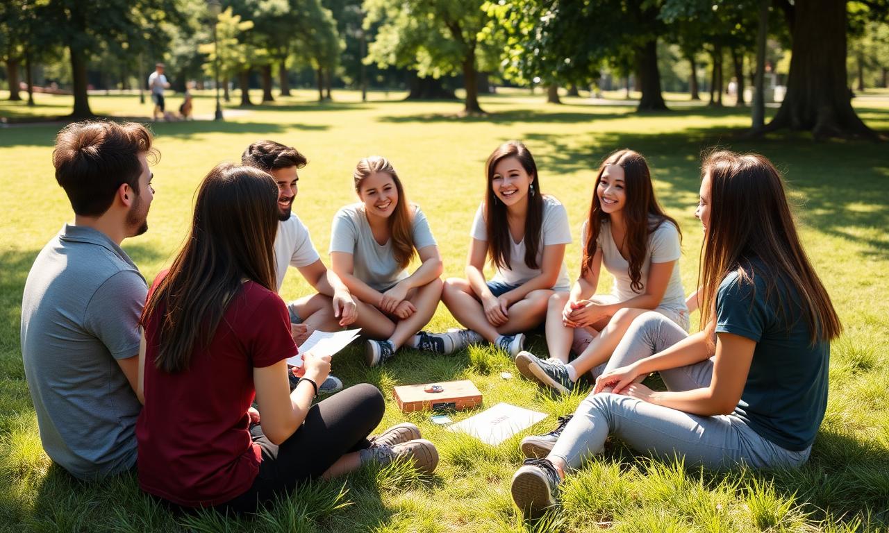 Quedada uMate · Málaga - jóvenes reunidos en un parque